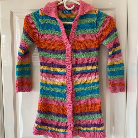 Girl’s long cardigan sweater - Picture 2 of 10